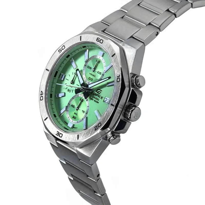 Casio Edifice Chronograph Green Dial Men's Watch- EFV-640D-3AV